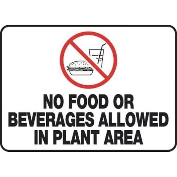 Accuform SAFETY SIGN NO FOOD OR BEVERAGES MHSK579XL MHSK579XL - main